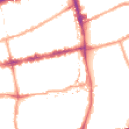 Night-time road noise heatmap for E2 0DN