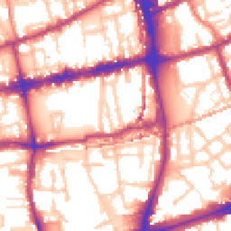Daytime road noise heatmap for E2 0DS