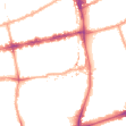 Night-time road noise heatmap for E2 0DS
