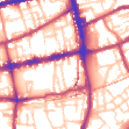 Daytime road noise heatmap for E2 0DT