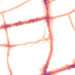 Night-time road noise heatmap for E2 0DU