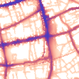 Daytime road noise heatmap for E2 0EH