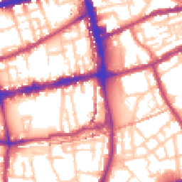 Daytime road noise heatmap for E2 0EJ