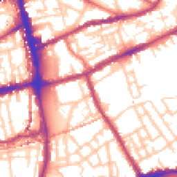 Daytime road noise heatmap for E2 0LJ