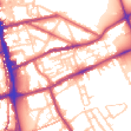 Daytime road noise heatmap for E2 0NH