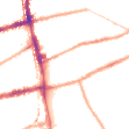 Night-time road noise heatmap for E2 0PA