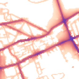 Daytime road noise heatmap for E2 0QS