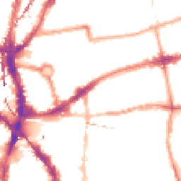 Night-time road noise heatmap for E2 6DG
