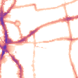 Night-time road noise heatmap for E2 6DU