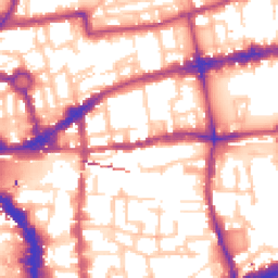 Daytime road noise heatmap for E2 6DX