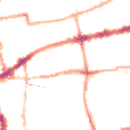 Night-time road noise heatmap for E2 6ET