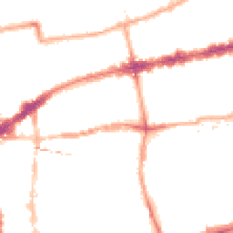 Night-time road noise heatmap for E2 6EX