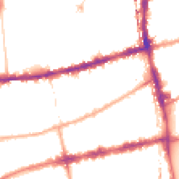 Night-time road noise heatmap for E2 6GA