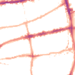 Night-time road noise heatmap for E2 6HN