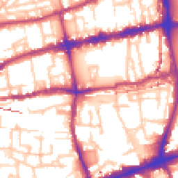 Daytime road noise heatmap for E2 6JH