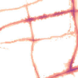 Night-time road noise heatmap for E2 6JH