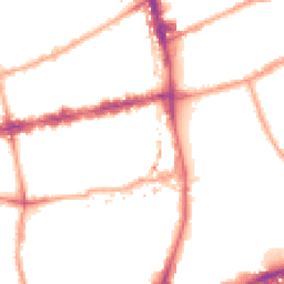 Night-time road noise heatmap for E2 6LD