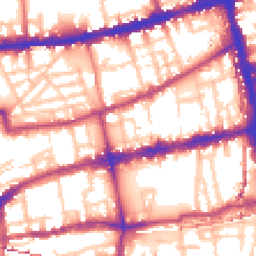 Daytime road noise heatmap for E2 6LY