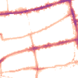 Night-time road noise heatmap for E2 6LY