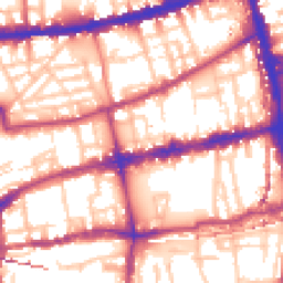 Daytime road noise heatmap for E2 6NB