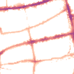 Night-time road noise heatmap for E2 6NB