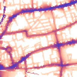 Daytime road noise heatmap for E2 6NL