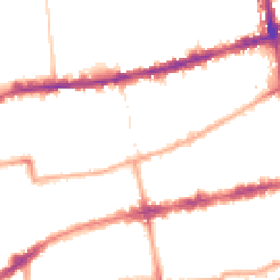 Night-time road noise heatmap for E2 6NX