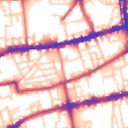 Daytime road noise heatmap for E2 7AG