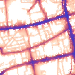 Daytime road noise heatmap for E2 7AZ
