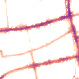 Night-time road noise heatmap for E2 7AZ