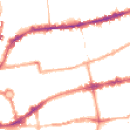 Night-time road noise heatmap for E2 7BF