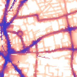 Daytime road noise heatmap for E2 7DG