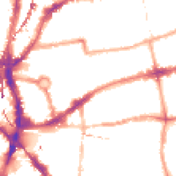 Night-time road noise heatmap for E2 7EG