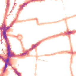 Night-time road noise heatmap for E2 7EQ