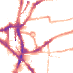 Night-time road noise heatmap for E2 7ES