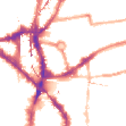 Night-time road noise heatmap for E2 7HR