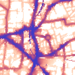 Daytime road noise heatmap for E2 7JD
