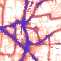 Daytime road noise heatmap for E2 7JE