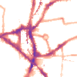 Night-time road noise heatmap for E2 7JE