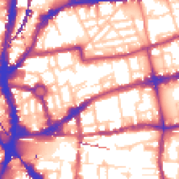 Daytime road noise heatmap for E2 7LH