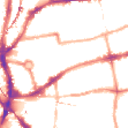 Night-time road noise heatmap for E2 7LH