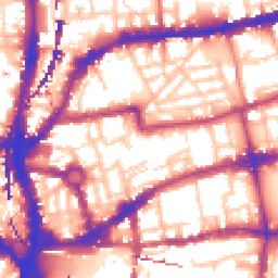Daytime road noise heatmap for E2 7LS