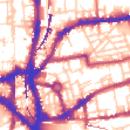 Daytime road noise heatmap for E2 7LY
