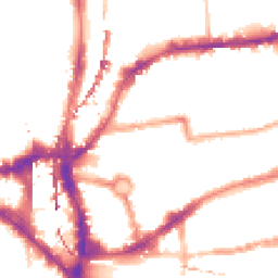 Night-time road noise heatmap for E2 7LY