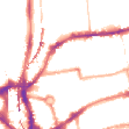 Night-time road noise heatmap for E2 7PS