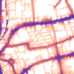 Daytime road noise heatmap for E2 7RG
