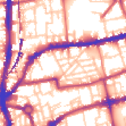 Daytime road noise heatmap for E2 7RP