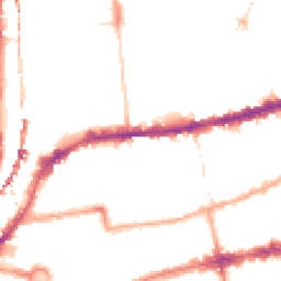 Night-time road noise heatmap for E2 7SQ