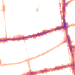 Night-time road noise heatmap for E2 7ST