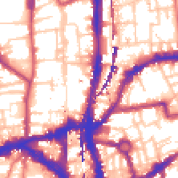 Daytime road noise heatmap for E2 8AB